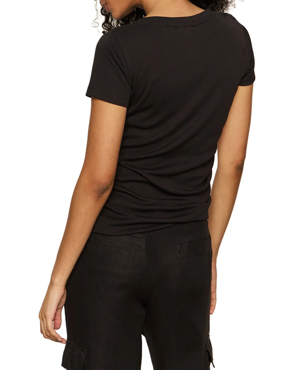 Dressy Twist Tee - Black