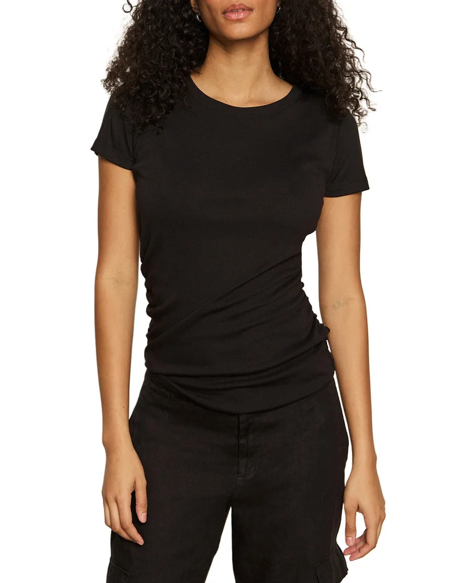 Dressy Twist Tee - Black