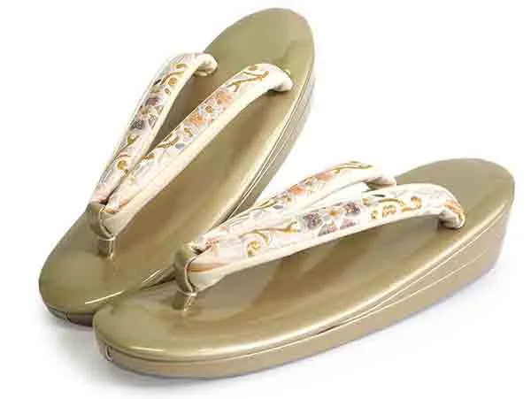 Formal Zori Sandals and Bag Set for TEA ceremony【Light Beige / ONE-SIZE】