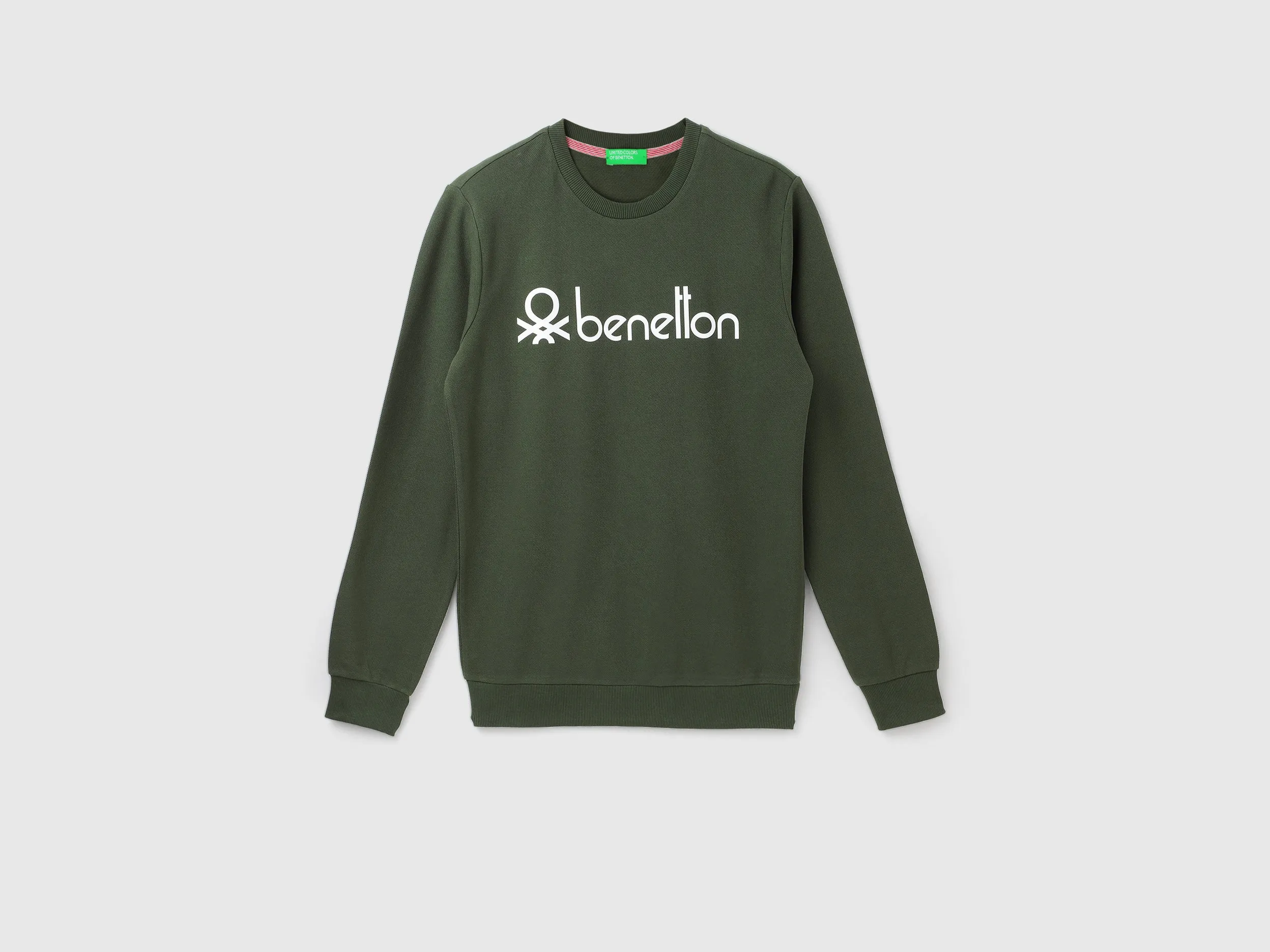 Regular Fit Round Neck Basic Branded Sweatshirt